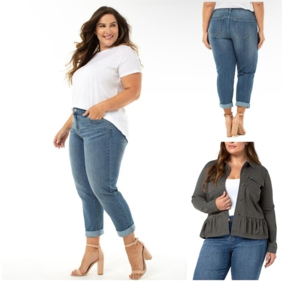 Liverpool Crop Denim Capri - Picture 1 of 5